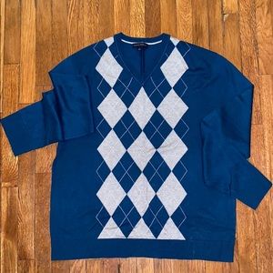 Men’s Banana Republic v-neck argyle sweater